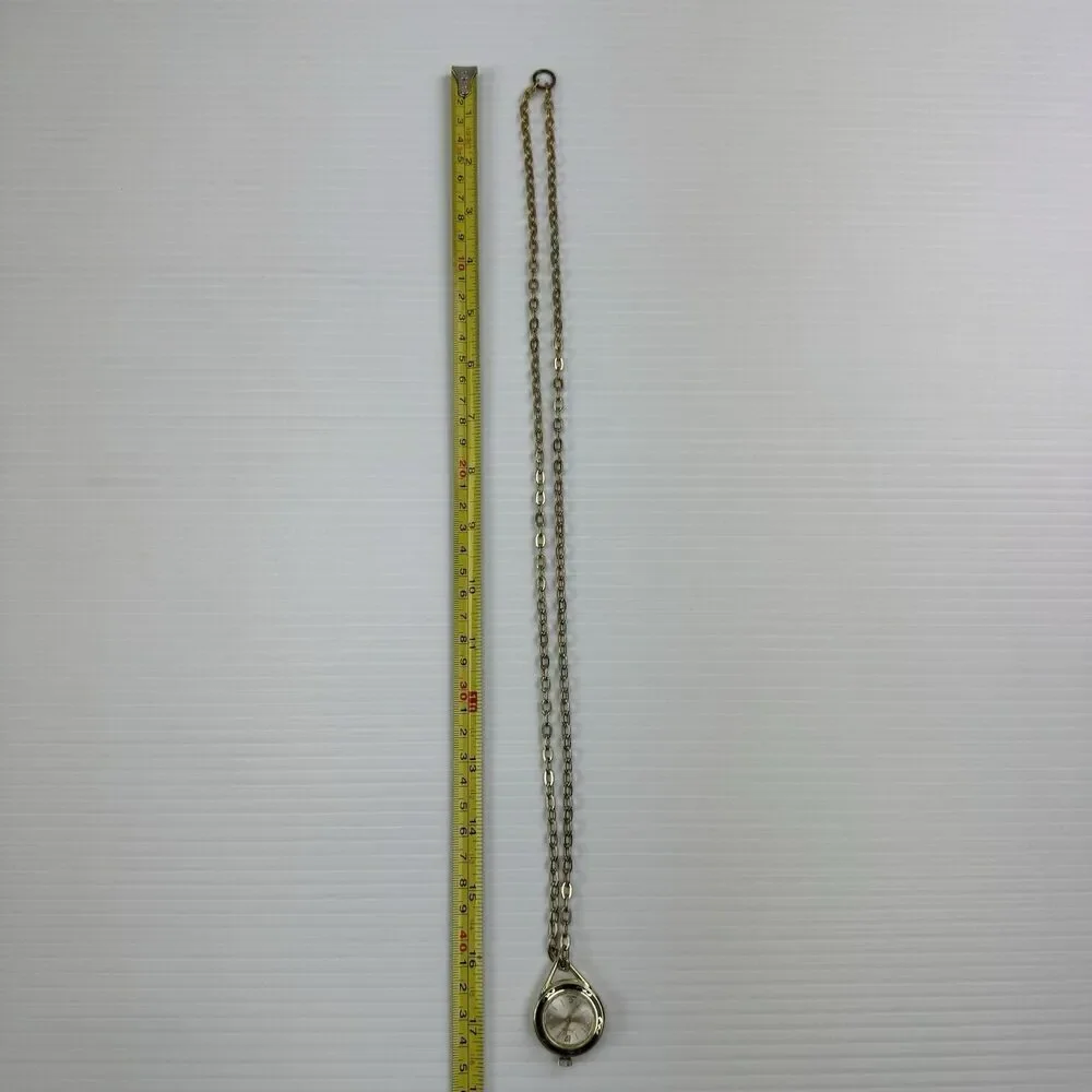 Vintage Endura Pendant Watch Gold Tone With Necklace UNTESTED